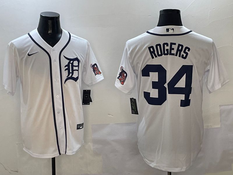 Men Detroit Tigers #34 Rogers White Game 2025 Nike MLB Jersey style 3111